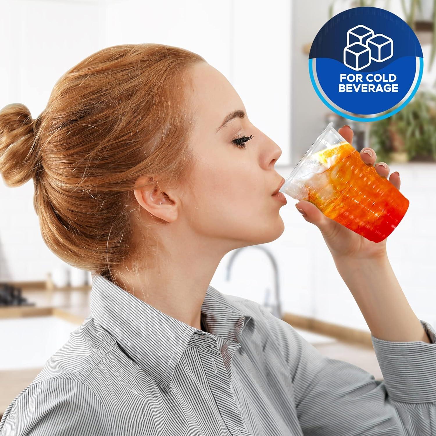imagePAMI Disposable Plastic Cups Bpa Drinking Glasses for Parties Cold Drinks Smoothies Jello Cocktails 5 Oz Pack of 1005 Oz Case of 2400