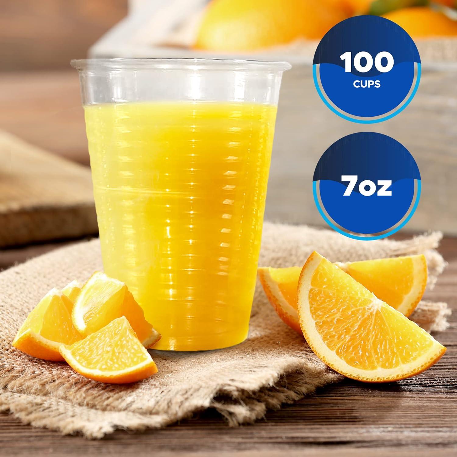 imagePAMI Disposable Plastic Cups Bpa Drinking Glasses for Parties Cold Drinks Smoothies Jello Cocktails 5 Oz Pack of 1007 Oz Pack of 100