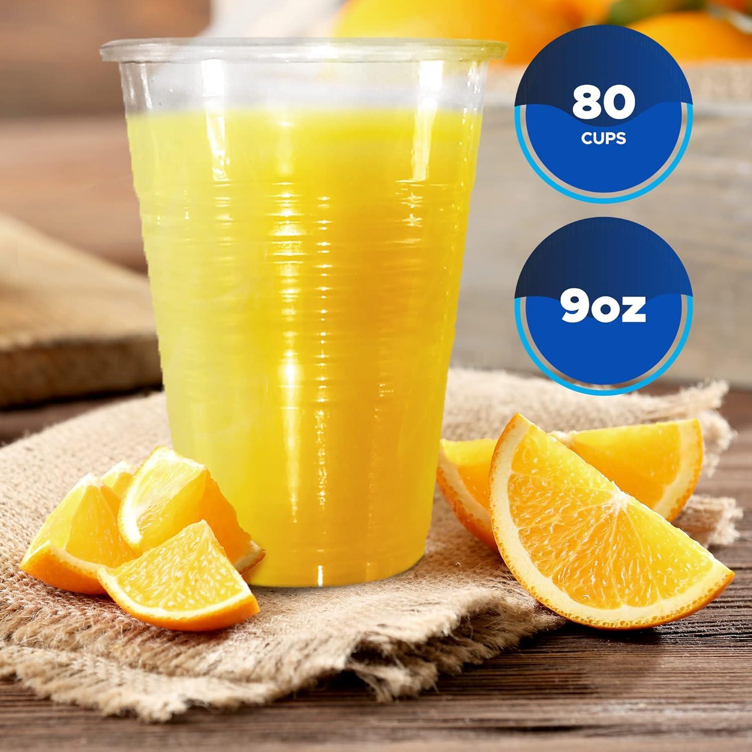 imagePAMI Disposable Plastic Cups Bpa Drinking Glasses for Parties Cold Drinks Smoothies Jello Cocktails 5 Oz Pack of 1009 Oz Pack of 80