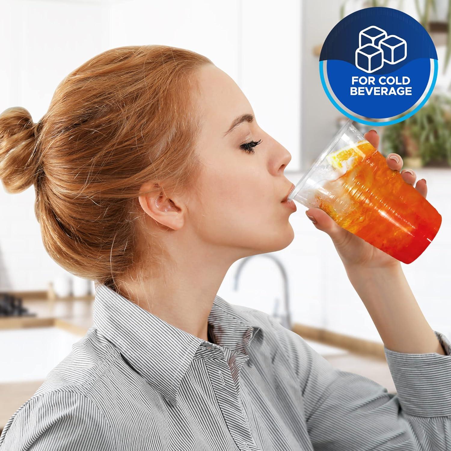 imagePAMI Disposable Plastic Cups Bpa Drinking Glasses for Parties Cold Drinks Smoothies Jello Cocktails 5 Oz Pack of 1009 Oz Pack of 80