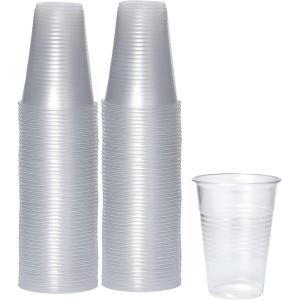 PAMI Disposable Plastic Cups, Bpa- Drinking Glasses for Parties, Cold Drinks, Smoothies, Jello, Cocktails (5 Oz – Pack of 100)(9 Oz – Pack of 80)