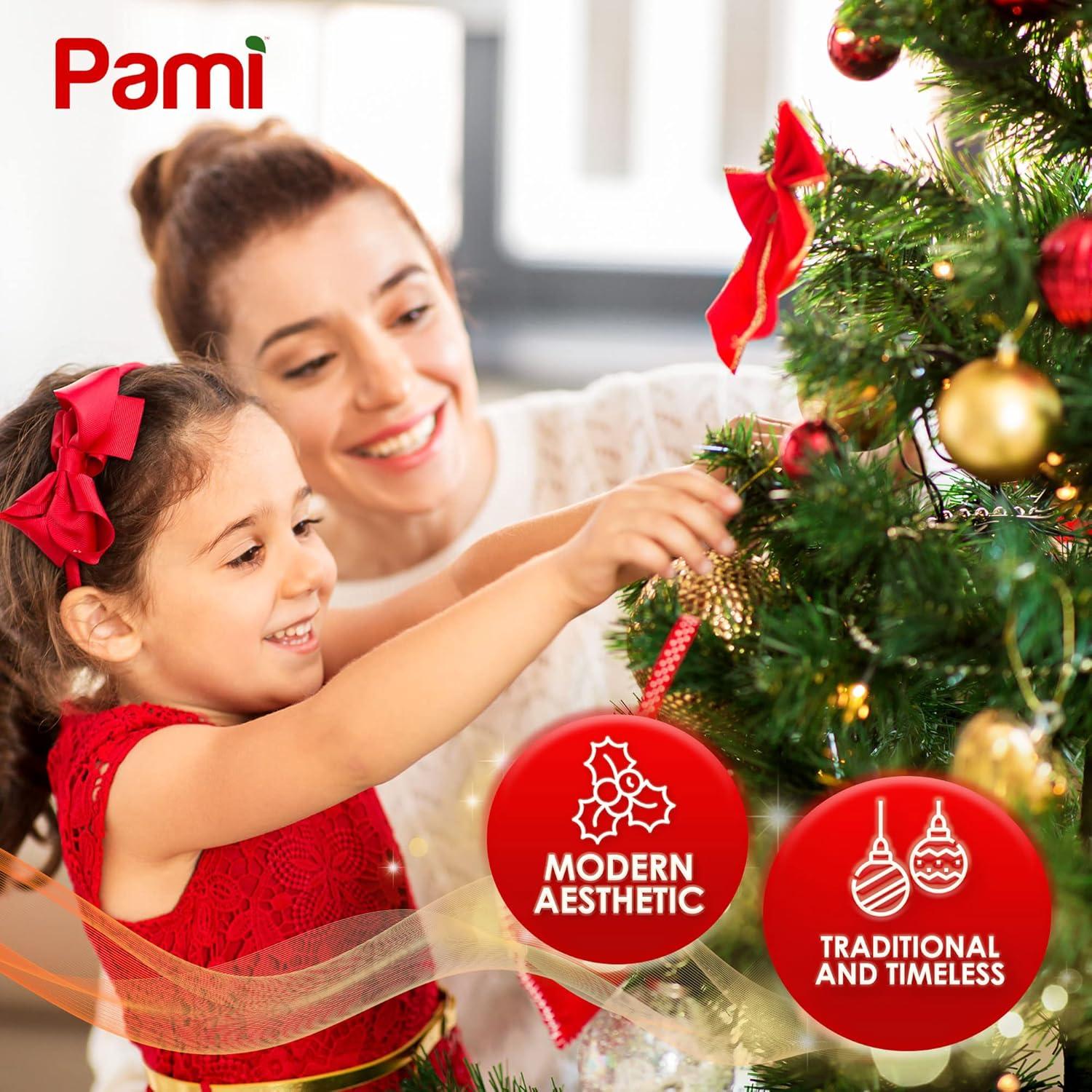 imagePAMI Artificial Christmas Tree 7ft Montana Pine Tree with 800 Tips Green Christmas Tree with Metal Stand EasyAssembly FoldUp Realistic Xmas Tree for Holiday Home Dcor