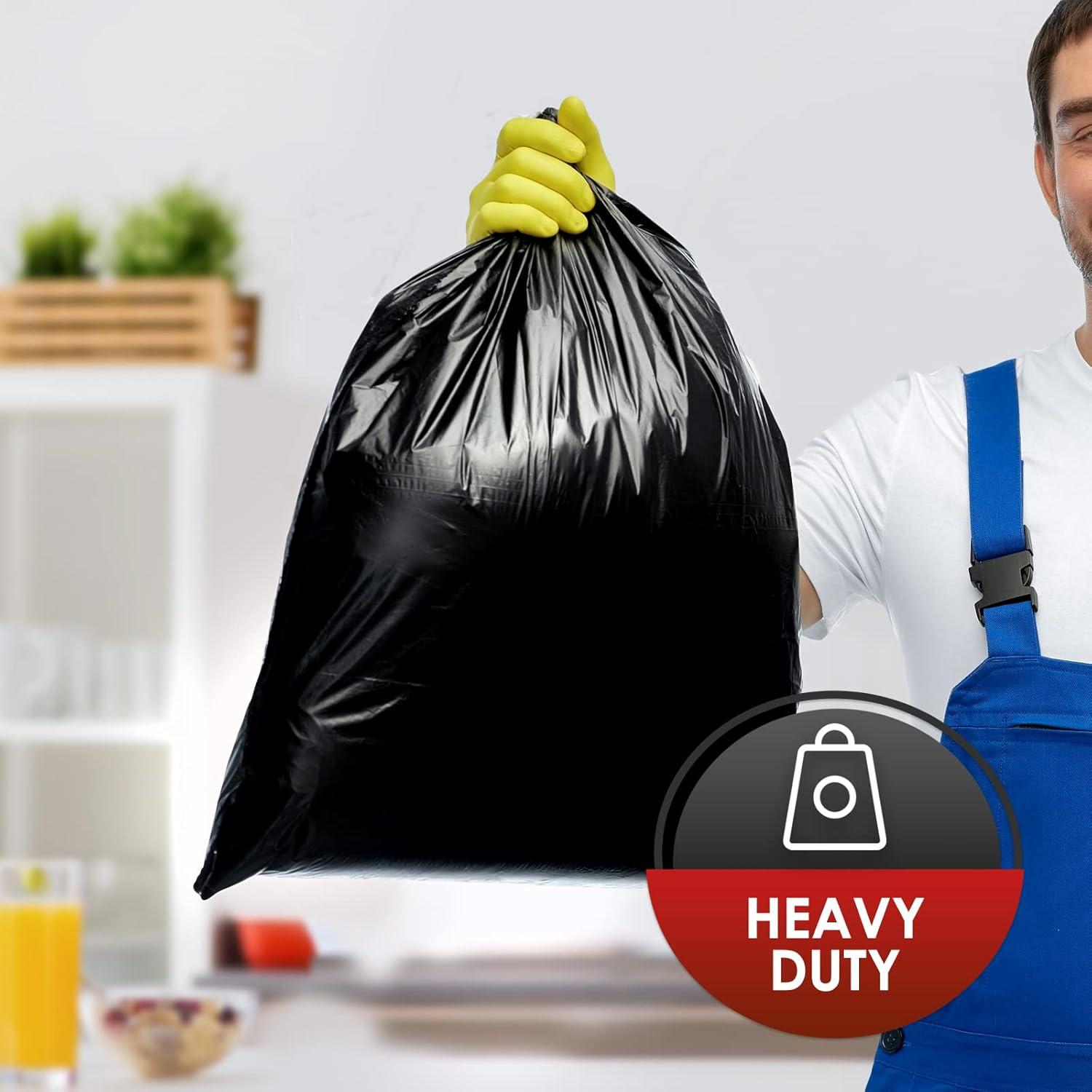 imagePAMI Large 33Gallon ScentFree Trash Bags 60Pack Black