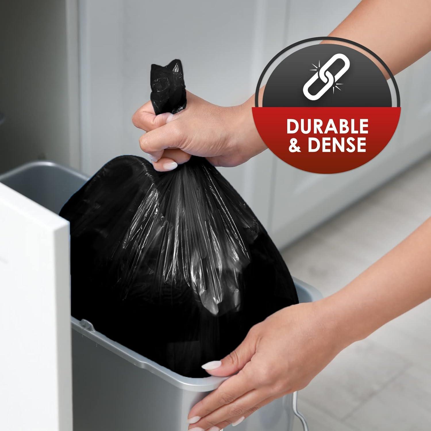 imagePAMI Large 33Gallon ScentFree Trash Bags 60Pack Black