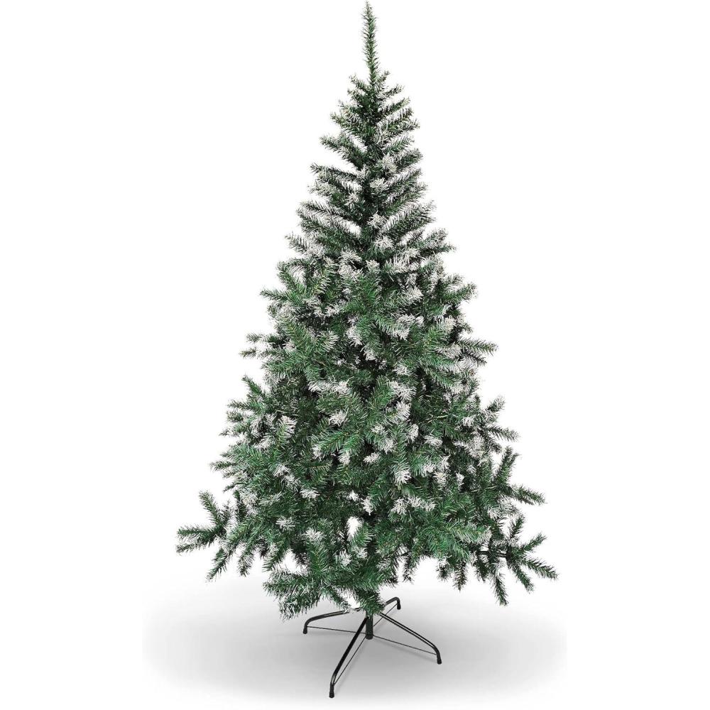 imagePAMI Artificial Christmas Tree with White Tips 6ft Douglas Fir Tree with 802 Tips Green Christmas Tree with Metal Stand EasyAssembly FoldUp Realistic Xmas Tree for Holiday Home Dcor